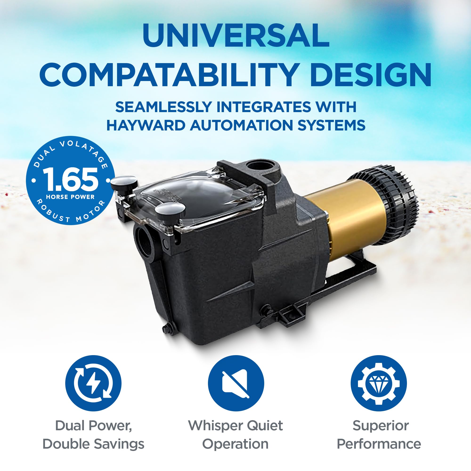 Amazon.com : Hayward Super Pump XE 1.65 HP 230/115V Ultra-High